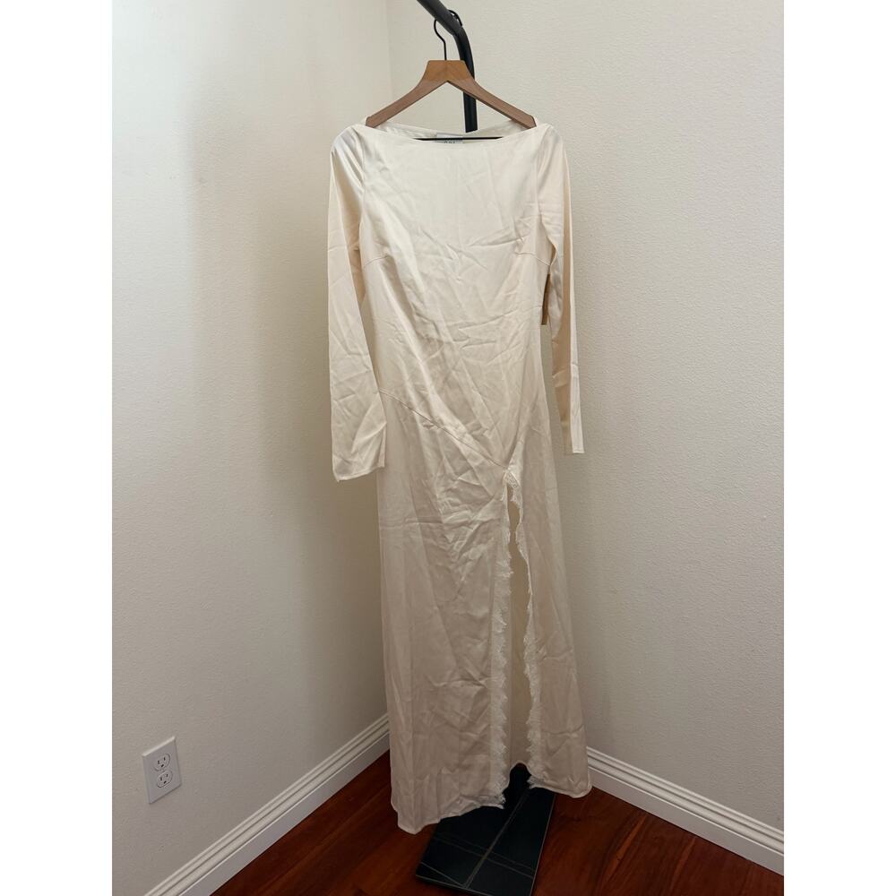 New O.P.T Magdalene Dress satin ivory size M $297 - Picture 5 of 7